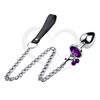 Joya anal violeta con correa